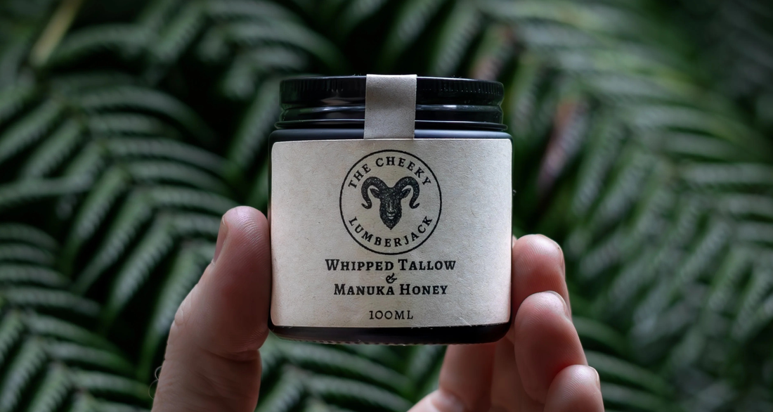 Manuka Honey Whipped Tallow with Castor Oil: Natural Nightly Balm to Repair Barrier, Calm Redness & Deeply Hydrate Skin