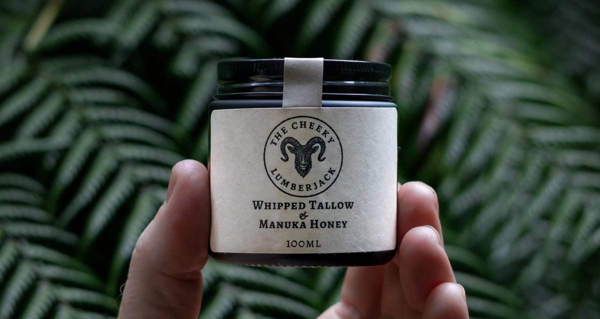Manuka Honey Whipped Tallow with Castor Oil: Natural Nightly Balm to Repair Barrier, Calm Redness & Deeply Hydrate Skin