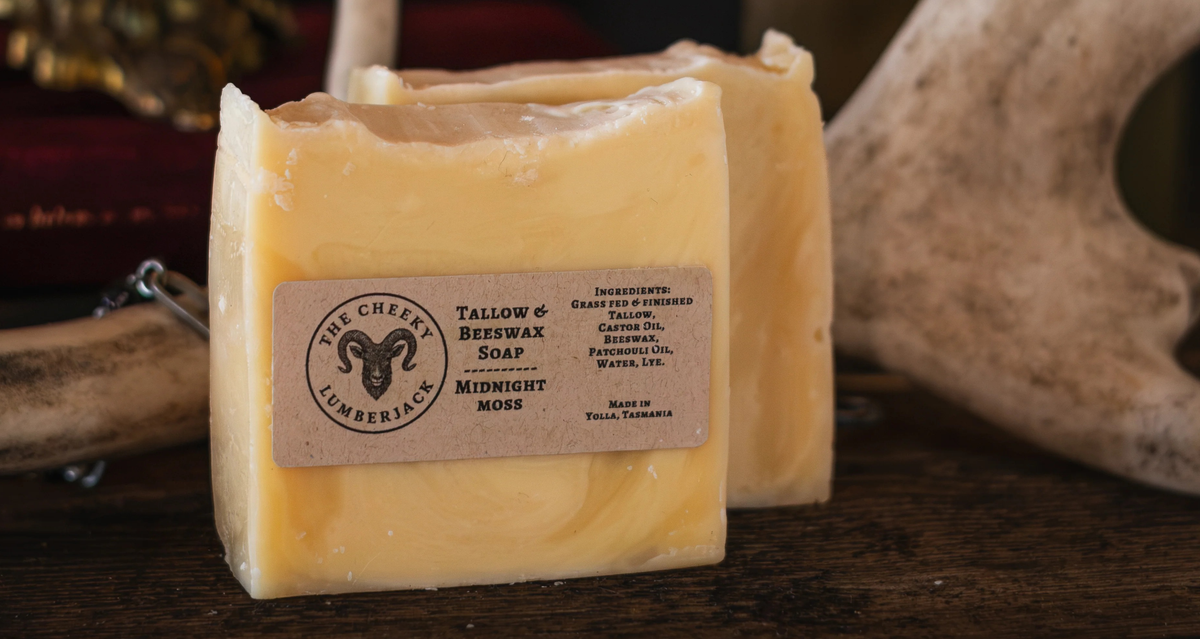 Midnight Moss — Cold-Process Tallow and Beeswax Soap with Patchouli for Long-Lasting Hydration