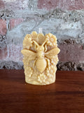 BEE FLOWERS (FLAT STYLE) | TASMANIAN BEESWAX CANDLE