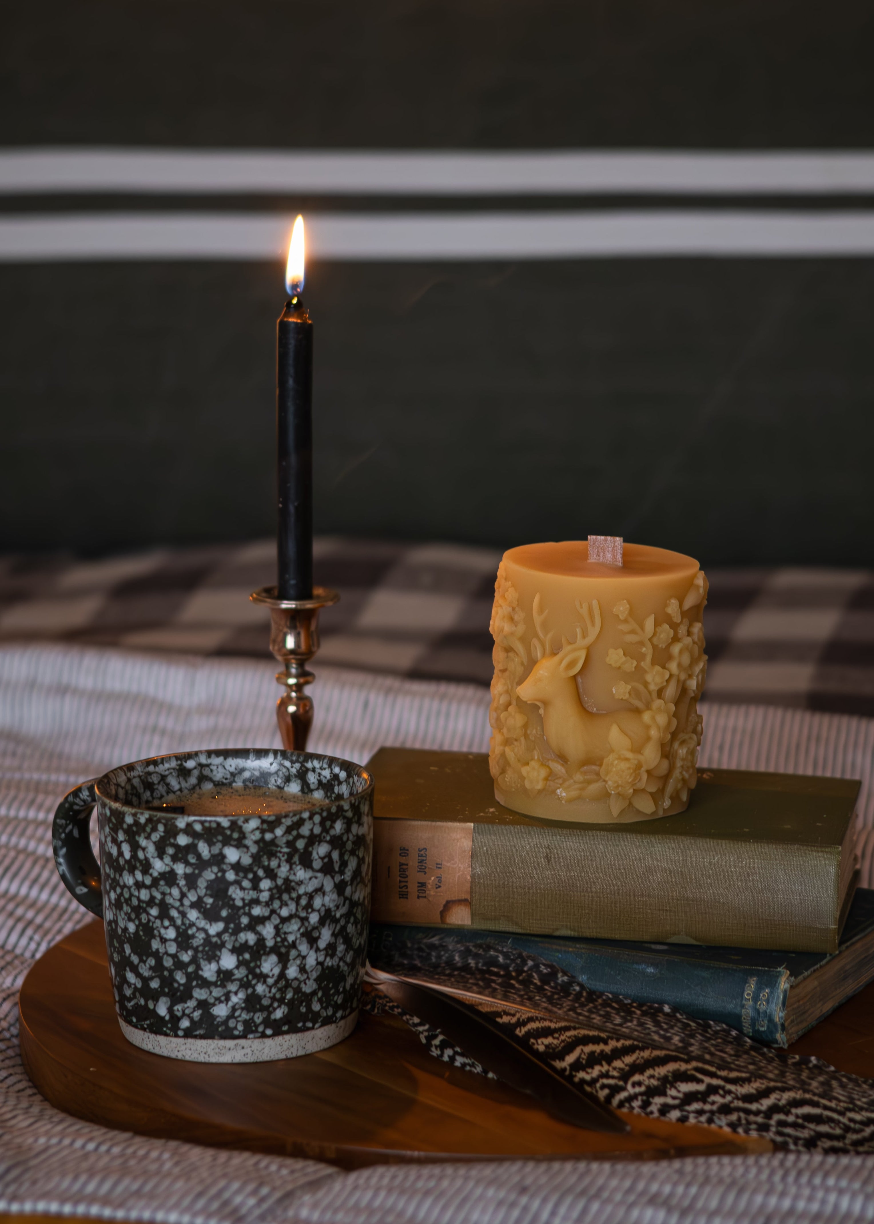 DEER IN THE FLOWERS | TASMANIAN BEESWAX CANDLE