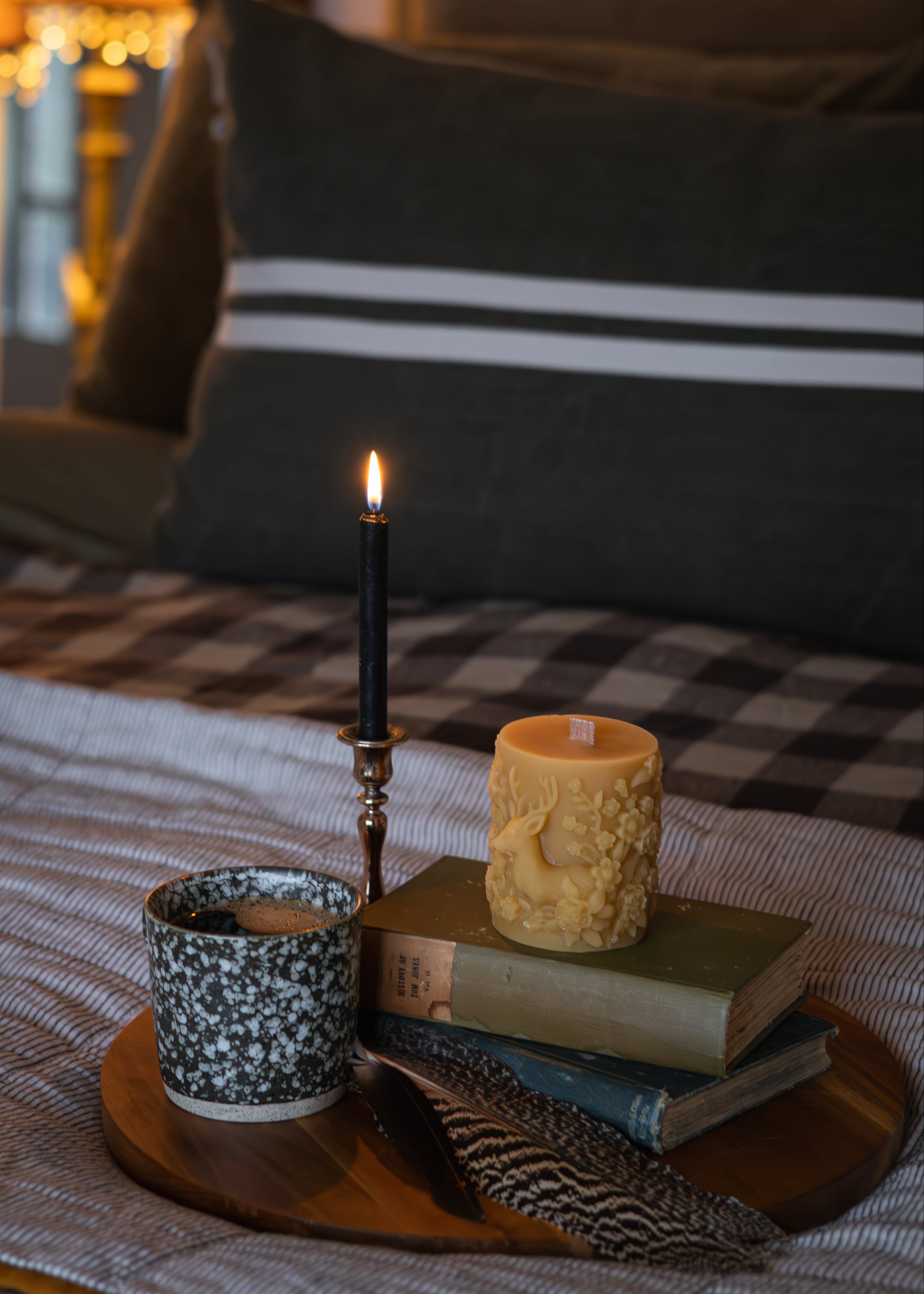 DEER IN THE FLOWERS | TASMANIAN BEESWAX CANDLE