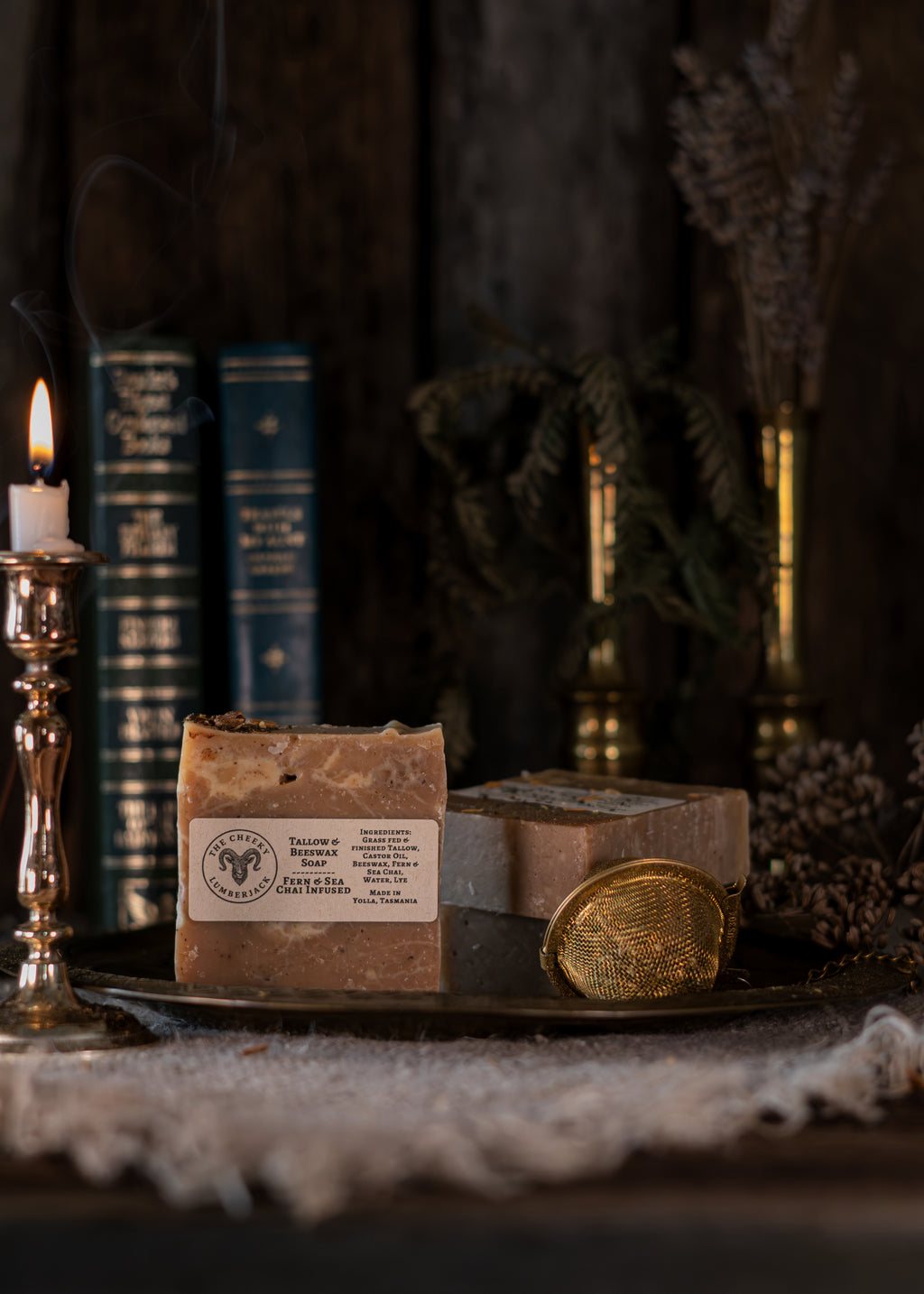 🎁 FERN & SEA CHAI INFUSED | TALLOW & BEESWAX SOAP (100% off)