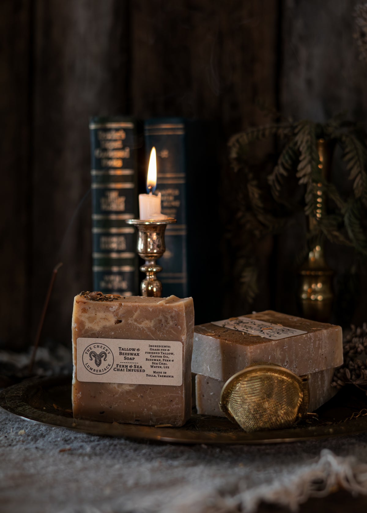 FERN & SEA CHAI INFUSED | TALLOW & BEESWAX SOAP