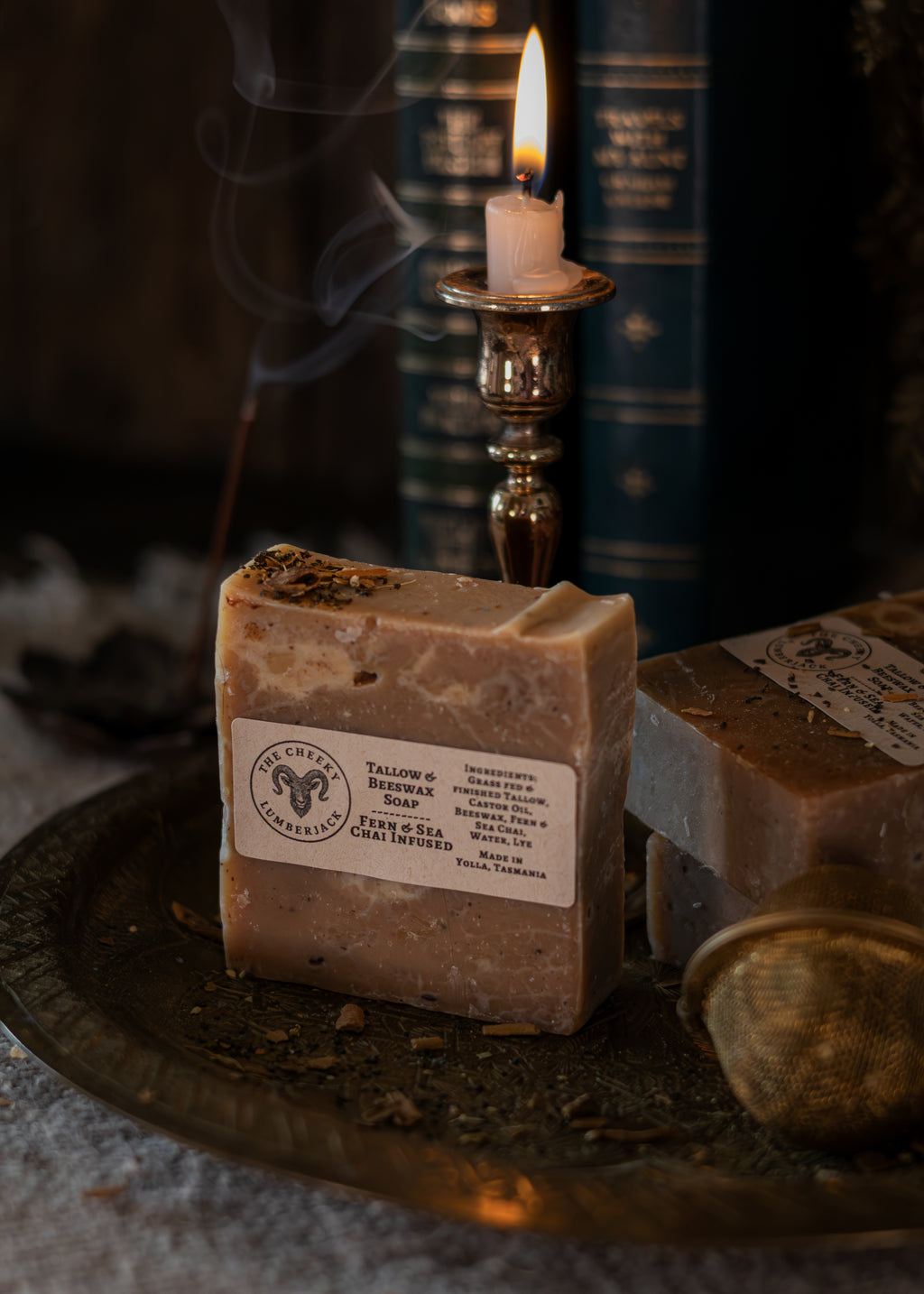🎁 FERN & SEA CHAI INFUSED | TALLOW & BEESWAX SOAP (100% off)