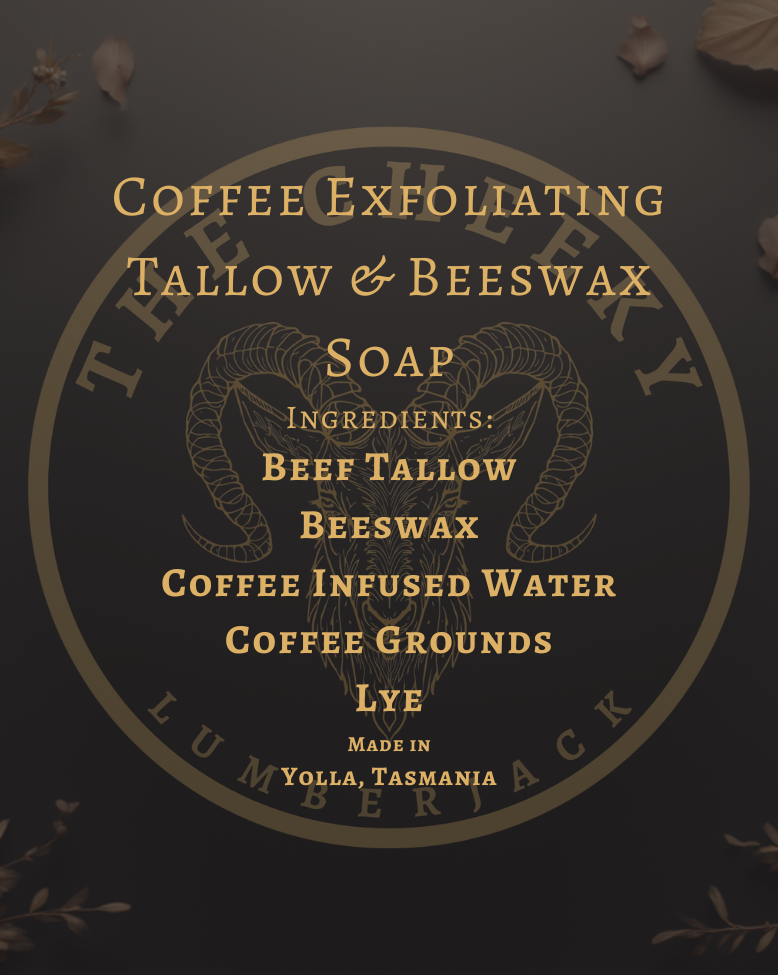 COFFEE INFUSED & EXFOLIATING - TALLOW & BEESWAX SOAP