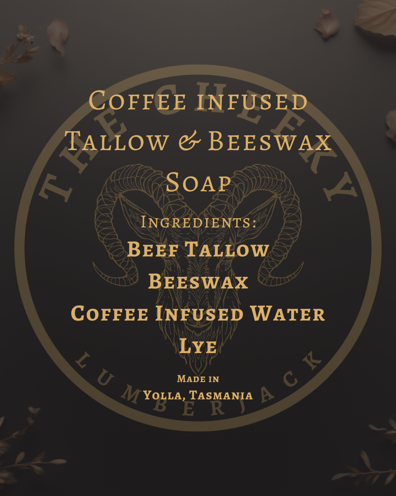 COFFEE INFUSED - TALLOW & BEESWAX SOAP